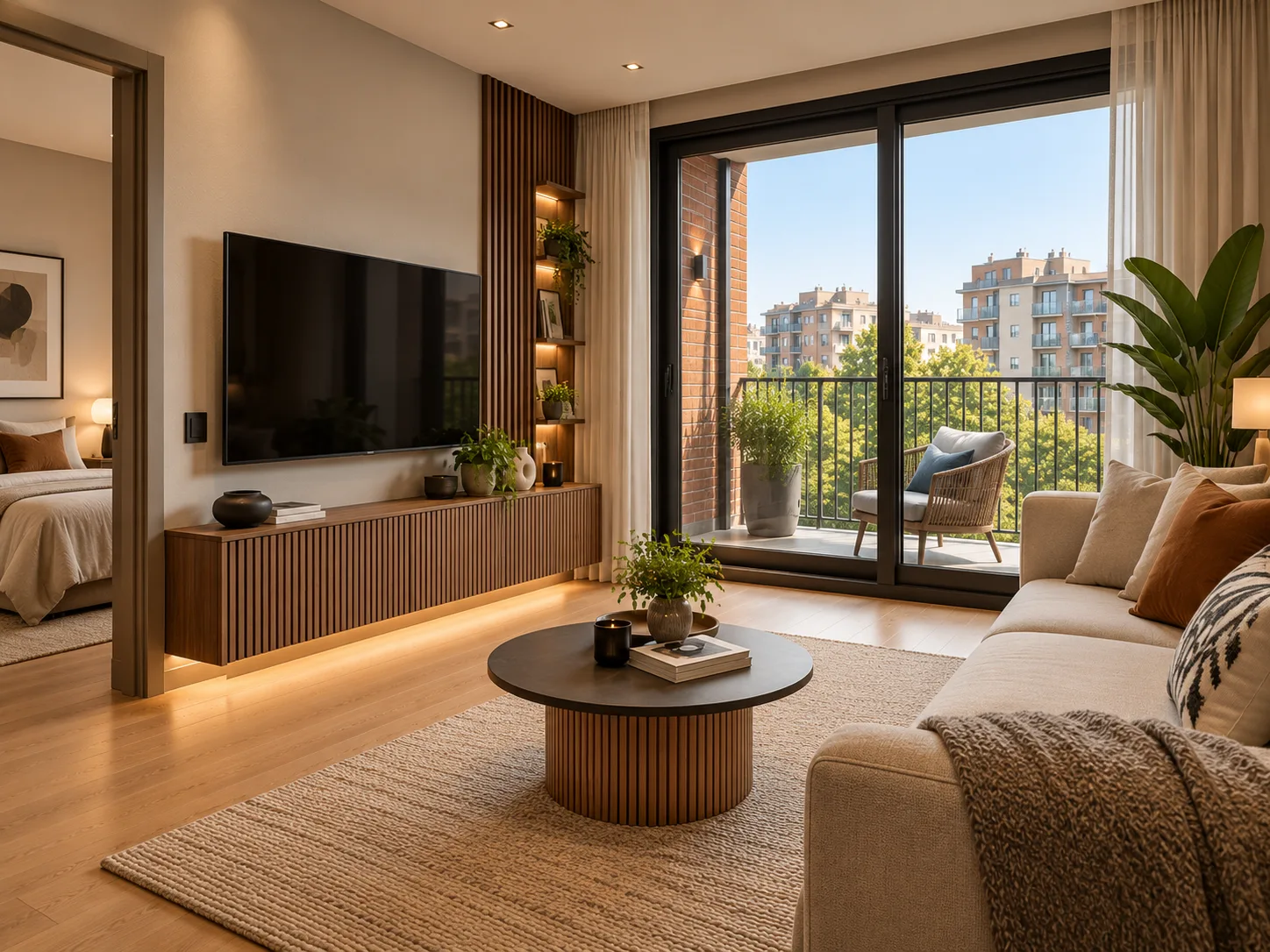 Kemal Koç Apartmanı 1+1 daire, temsili salon ve balkon açıları