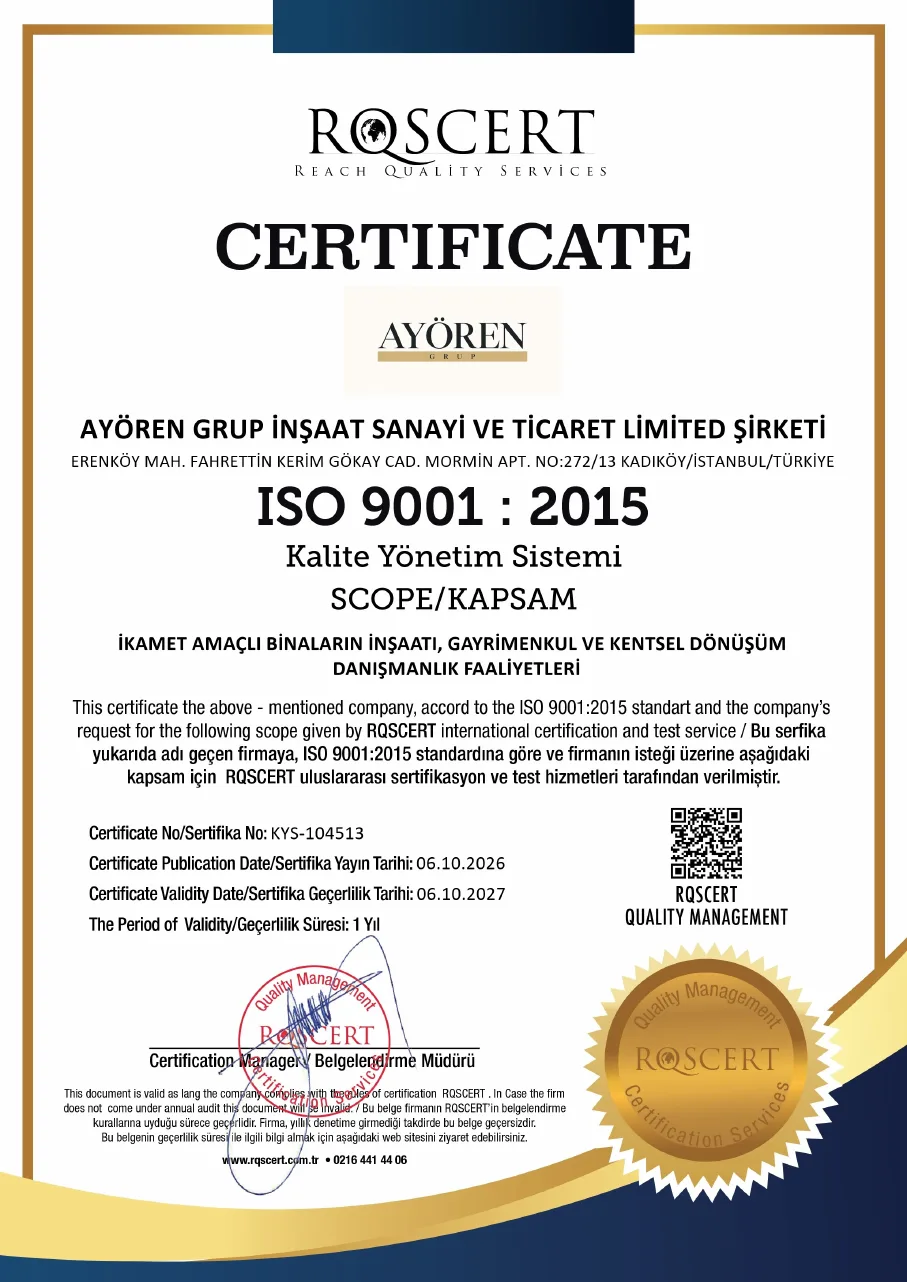 ISO 9001:2015 – Kalite Yönetim Sistemi