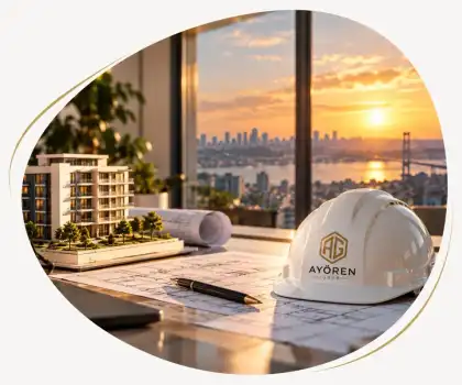 Mimari maket, proje paftaları ve Ayören Grup bareti